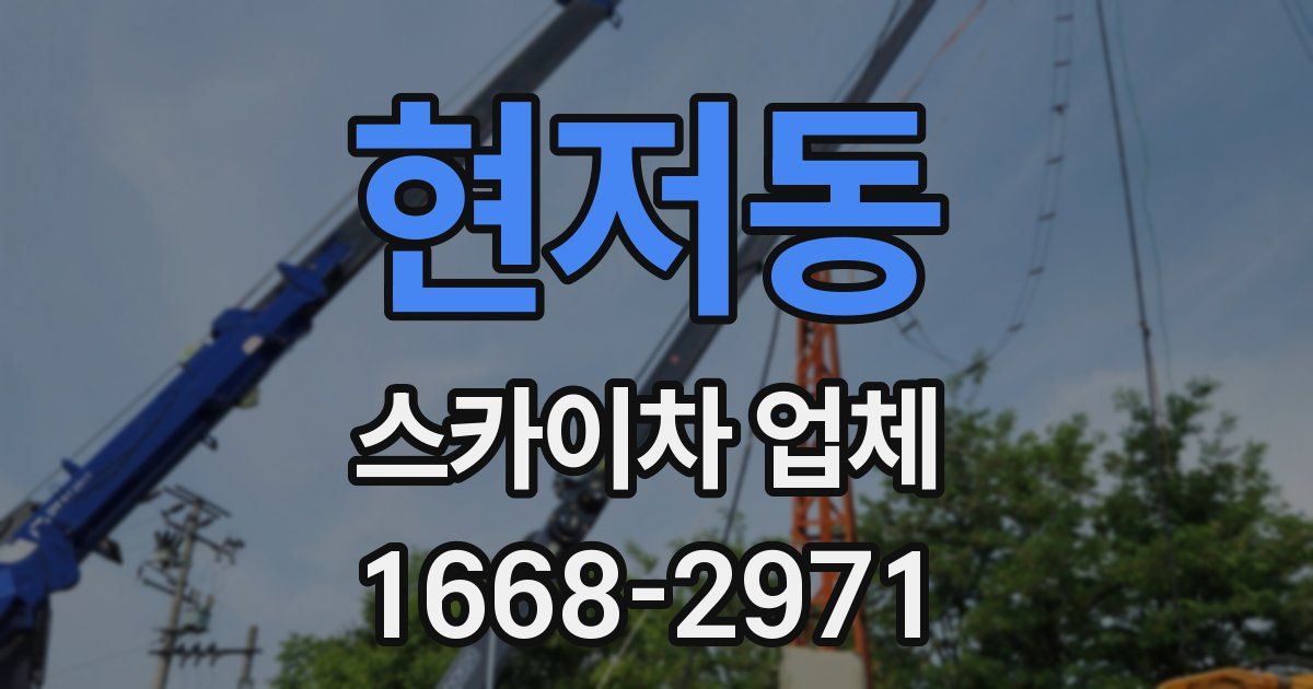 현저동 스카이차 업체