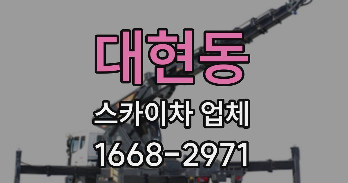 대현동 스카이차 업체