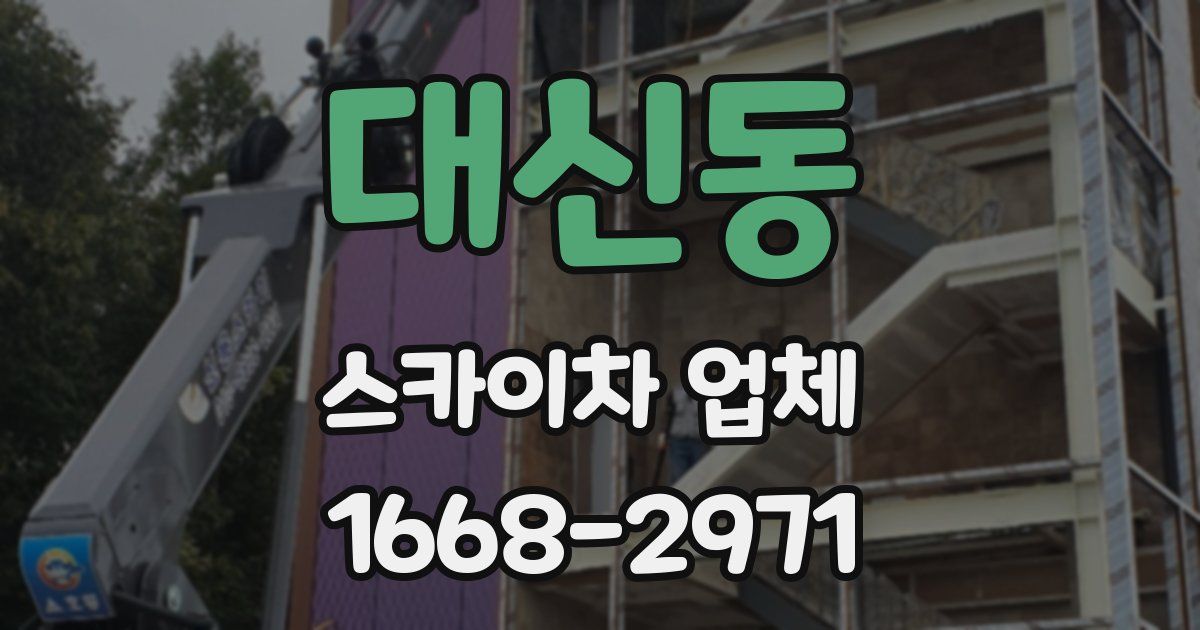 대신동 스카이차 업체