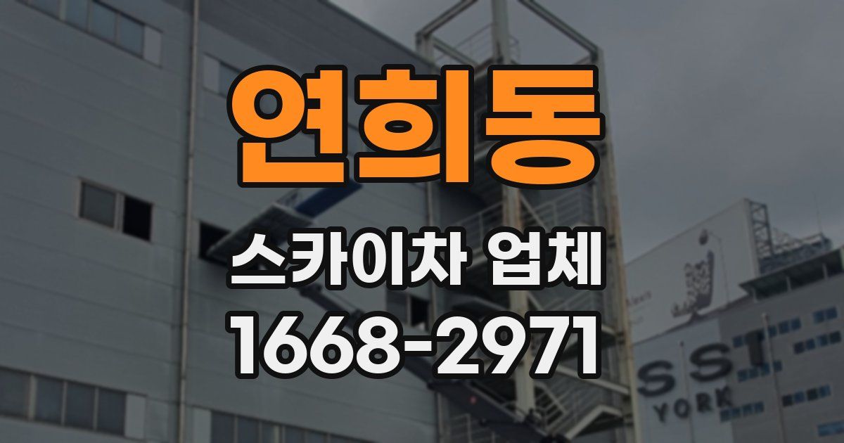연희동 스카이차 업체