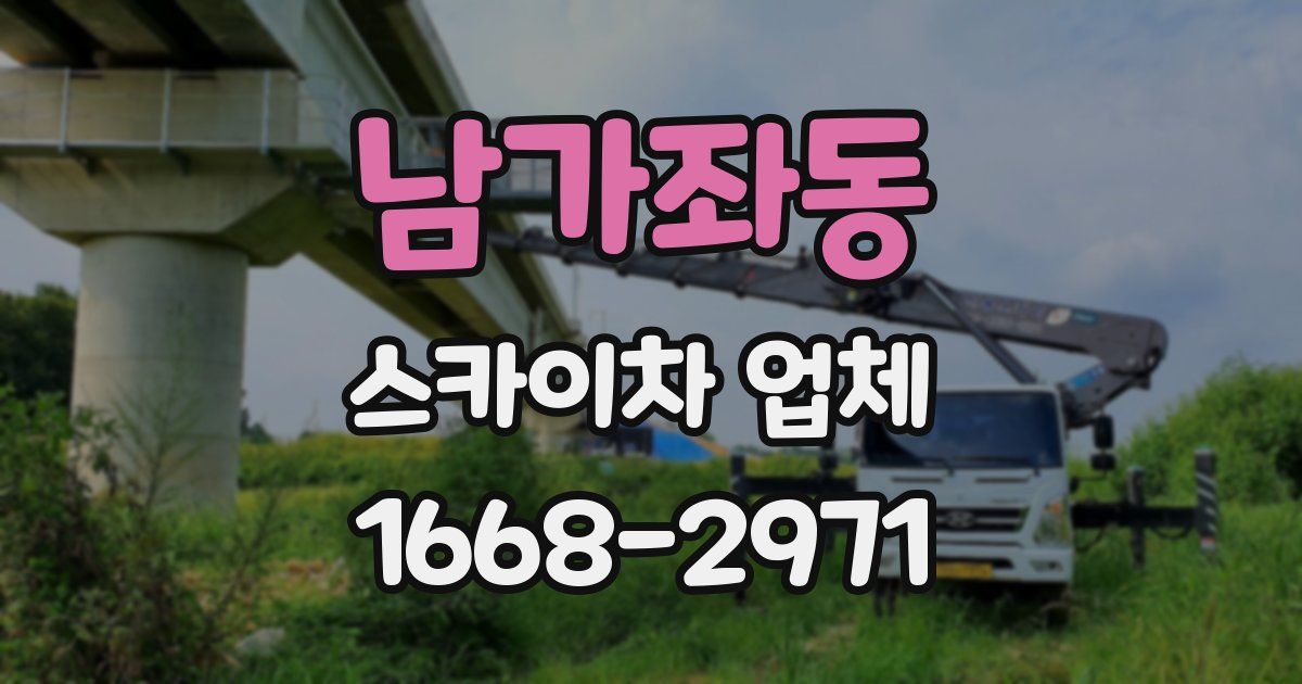 남가좌동 스카이차 업체