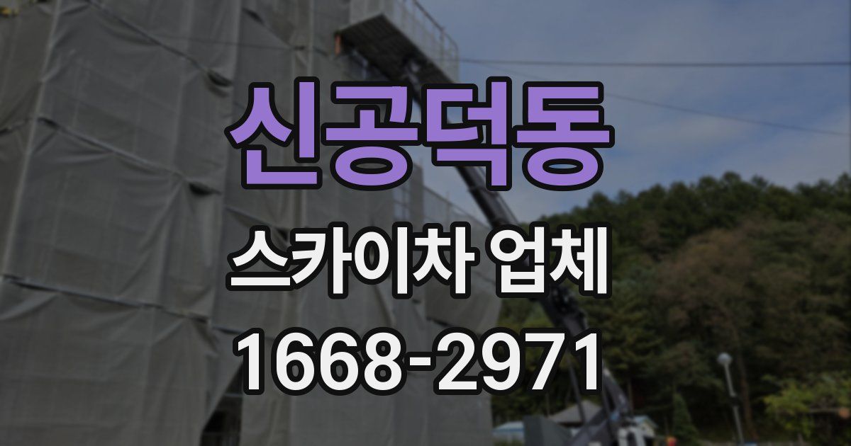 신공덕동 스카이차 업체