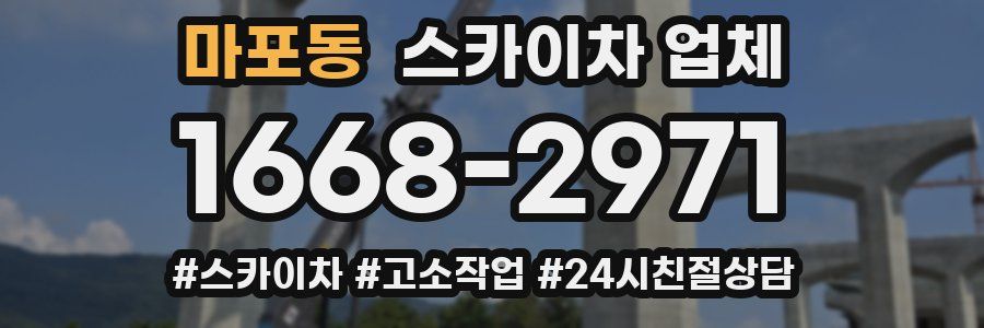 마포동 스카이차 업체