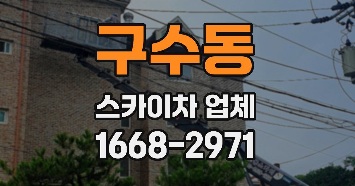 구수동 스카이차 업체