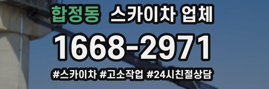 합정동 스카이차 업체