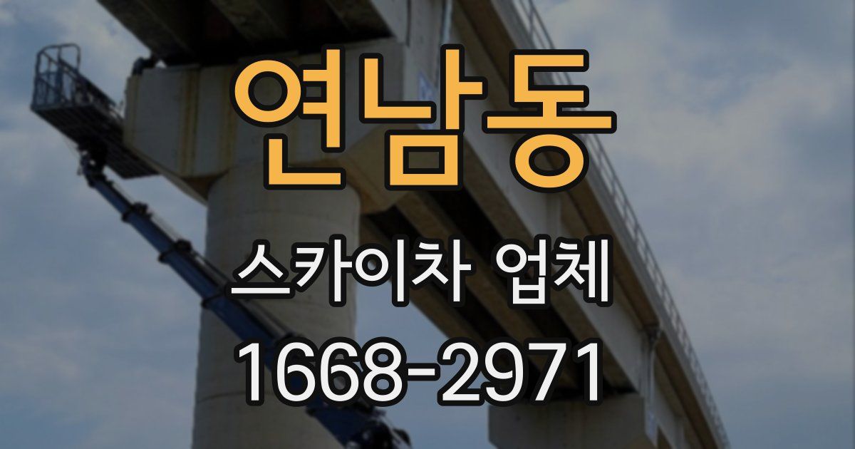 연남동 스카이차 업체