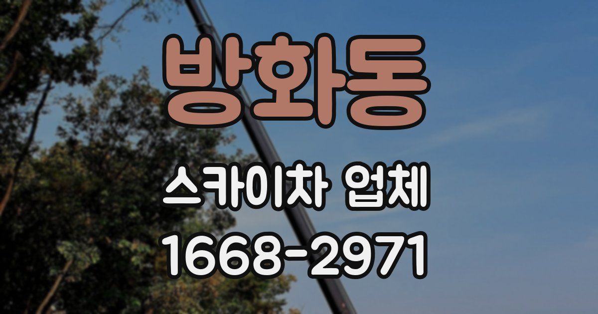 방화동 스카이차 업체