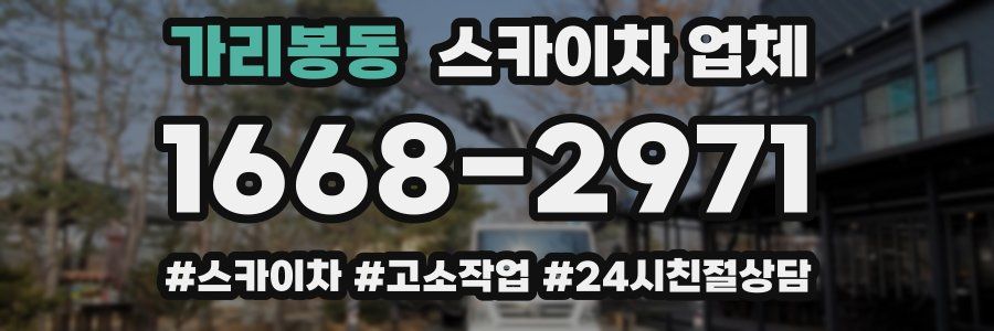 가리봉동 스카이차 업체