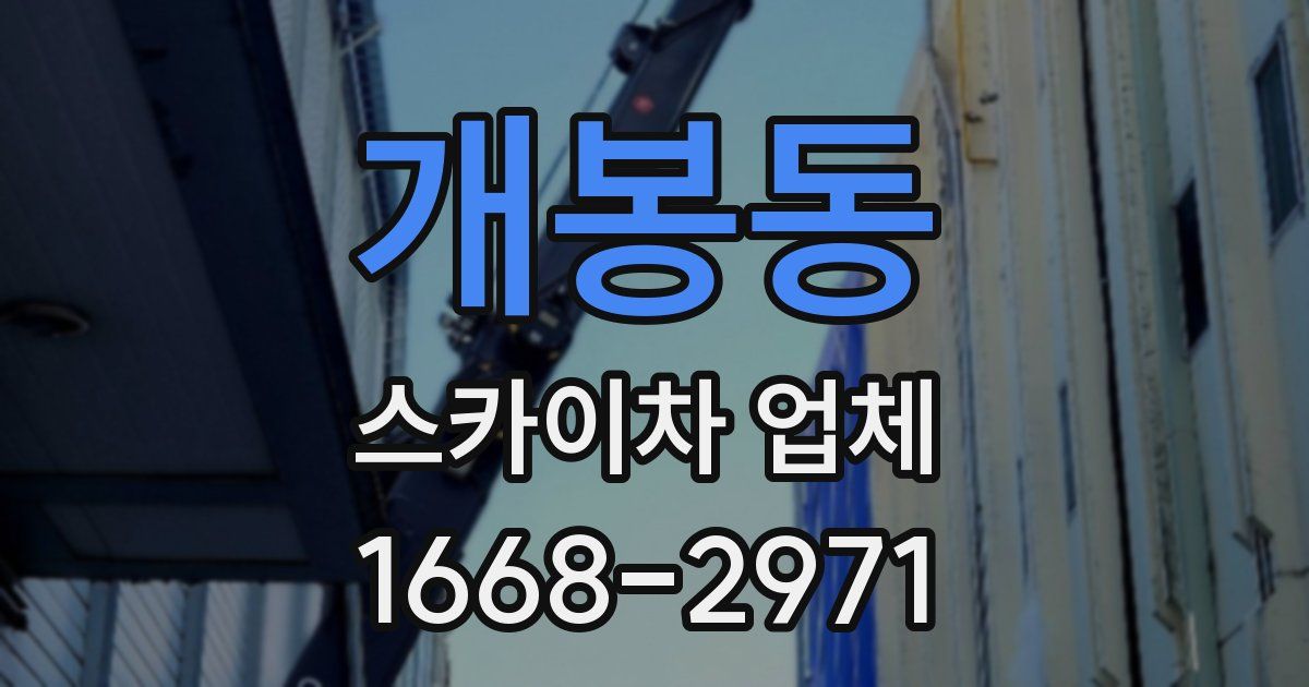 개봉동 스카이차 업체