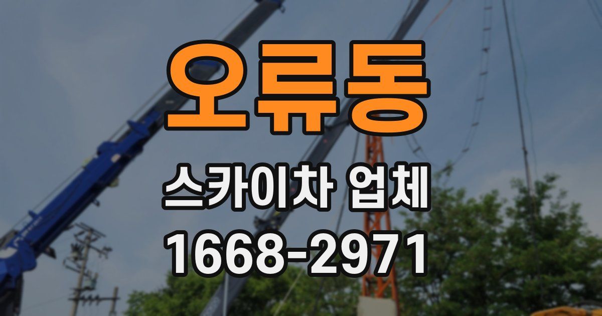 오류동 스카이차 업체