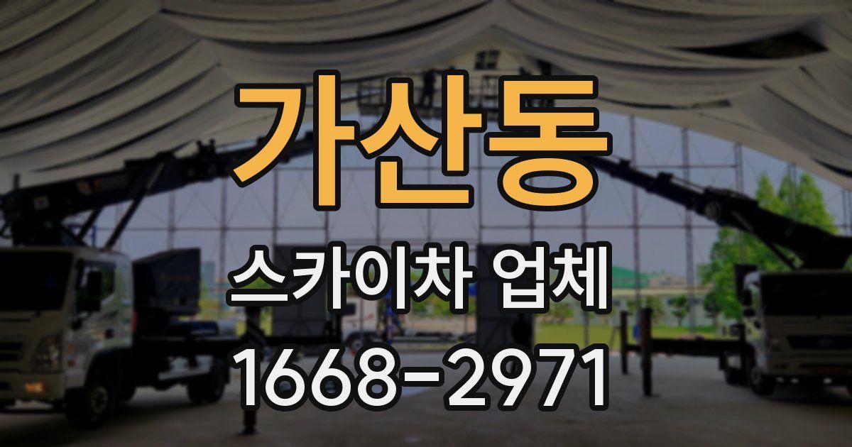 가산동 스카이차 업체