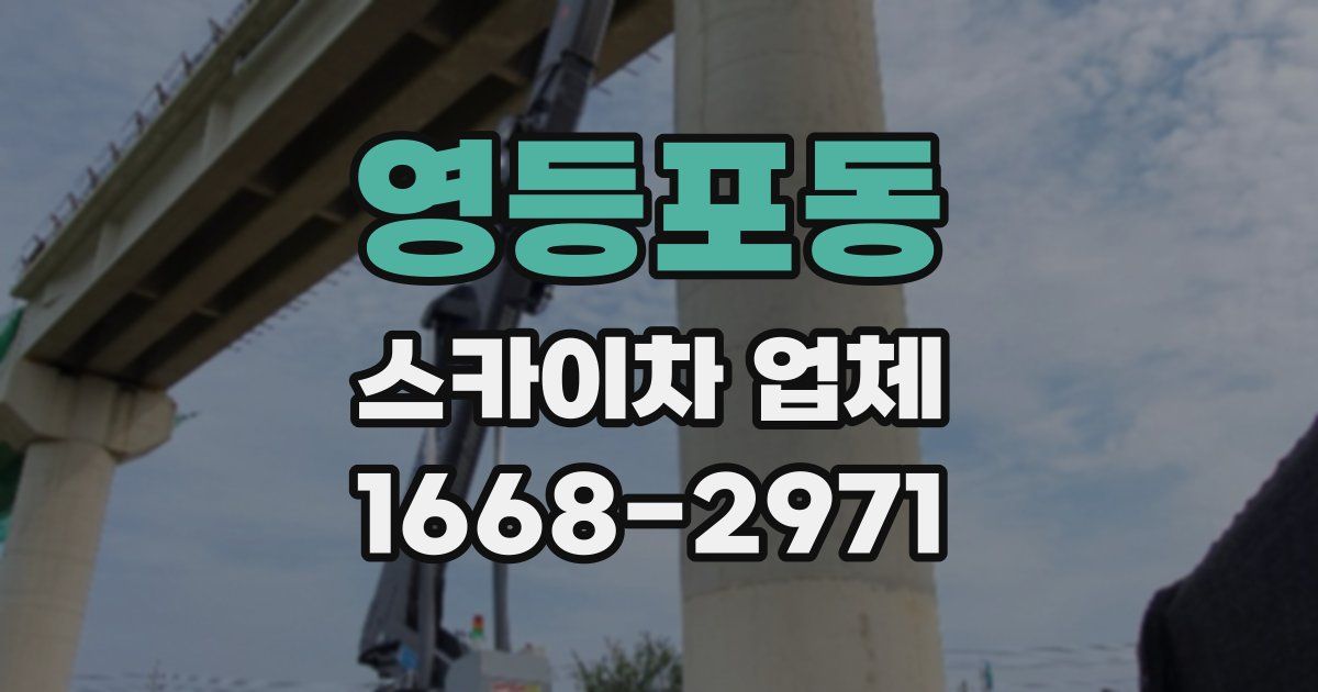 영등포동 스카이차 업체