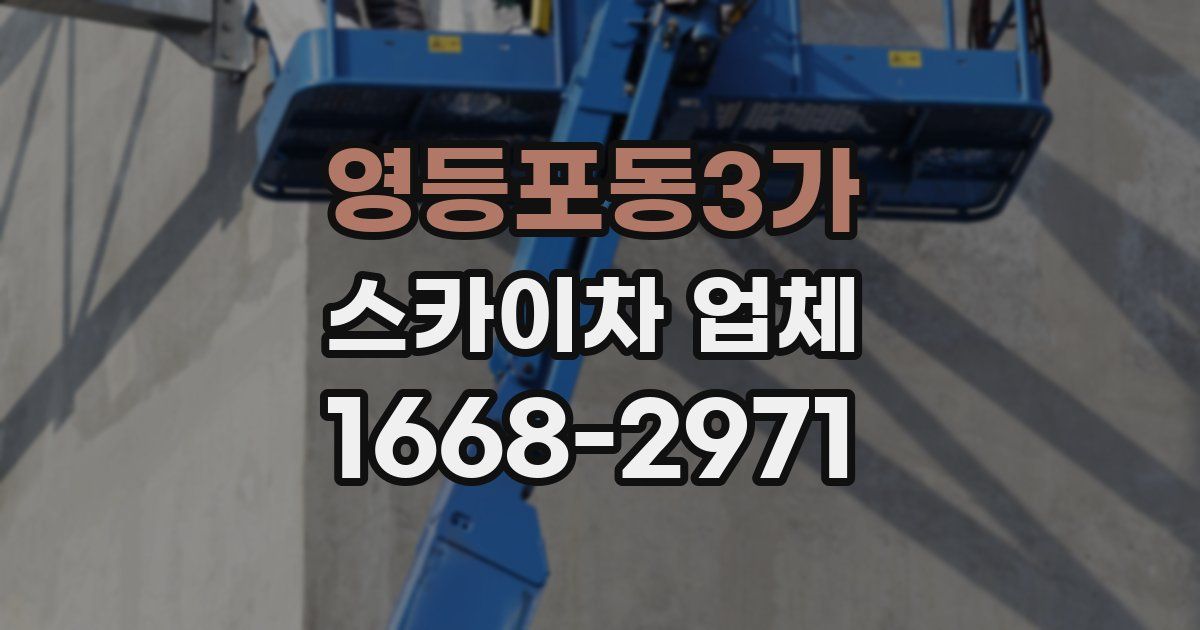 영등포동3가 스카이차 업체