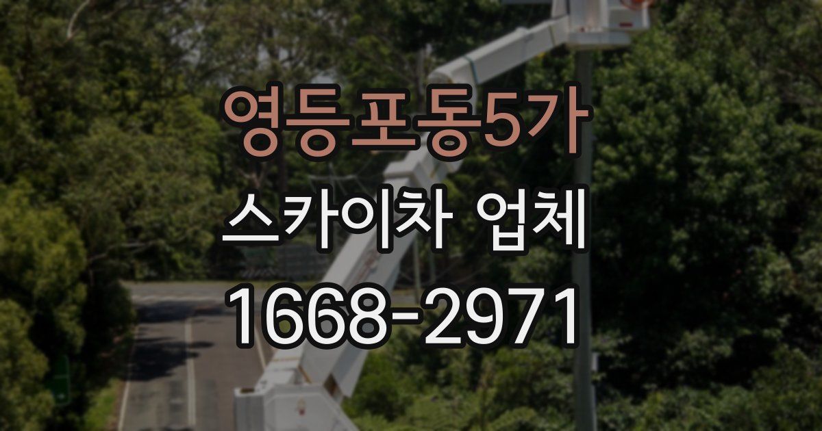 영등포동5가 스카이차 업체