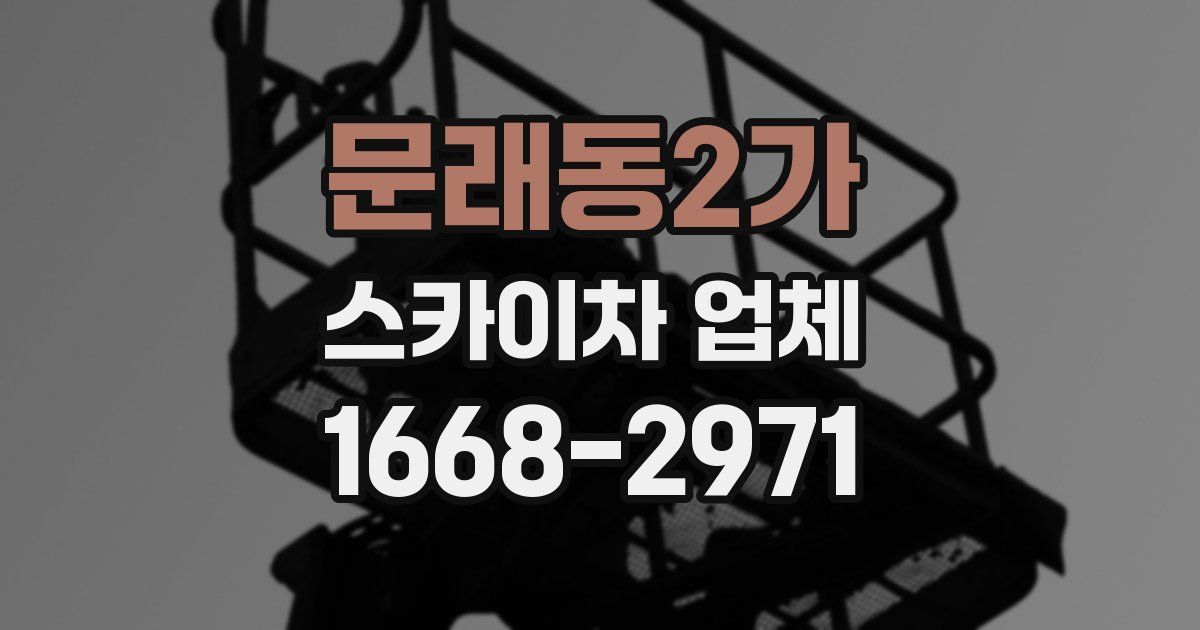 문래동2가 스카이차 업체