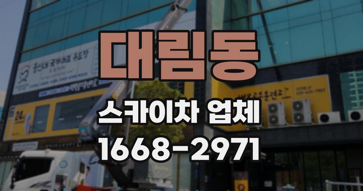 대림동 스카이차 업체