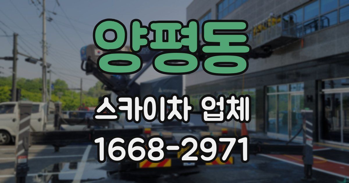 양평동 스카이차 업체