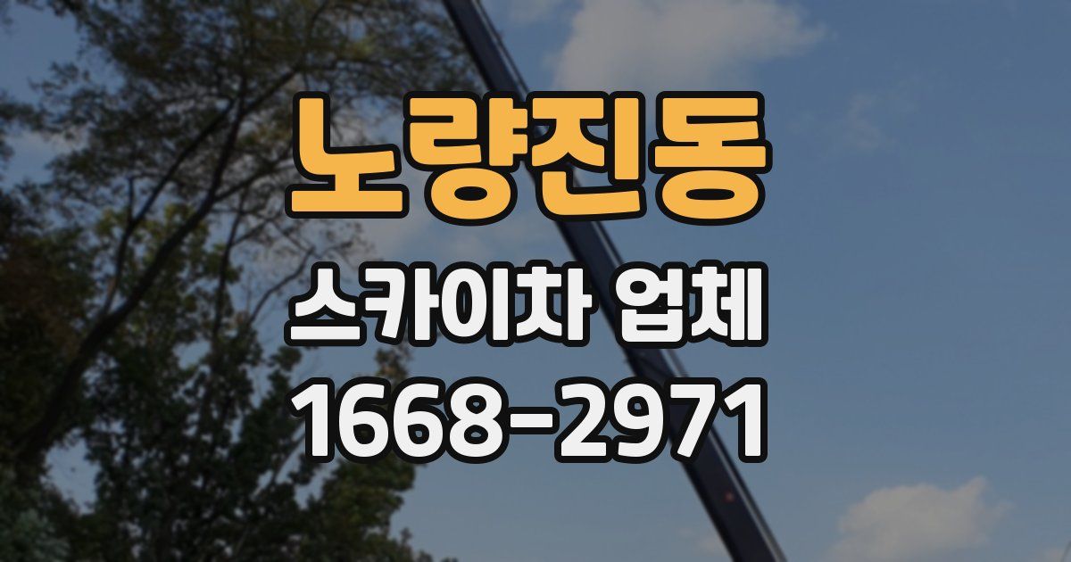 노량진동 스카이차 업체