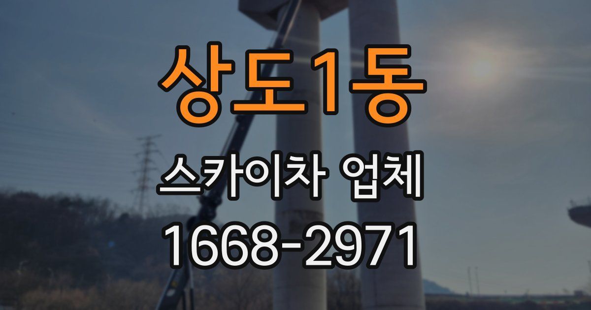 상도1동 스카이차 업체