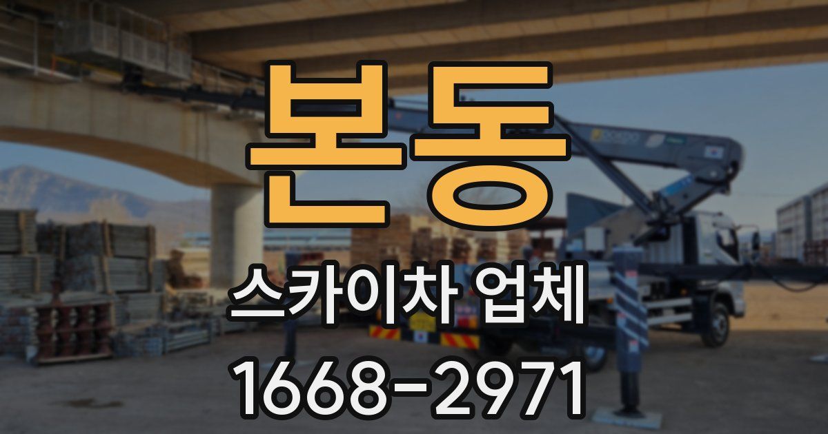 본동 스카이차 업체