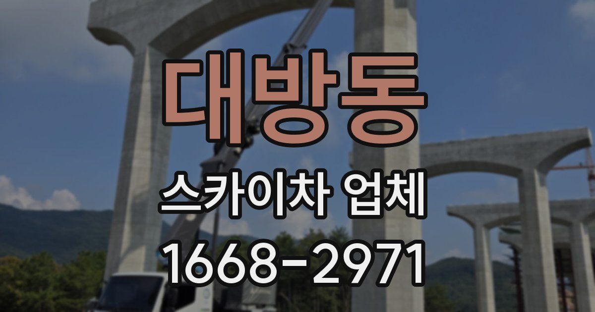 대방동 스카이차 업체