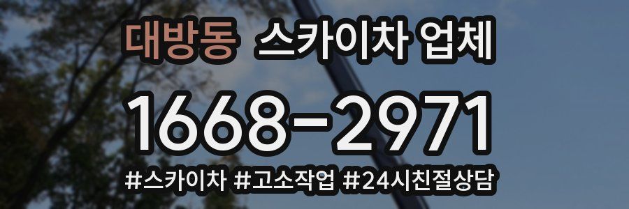 대방동 스카이차 업체
