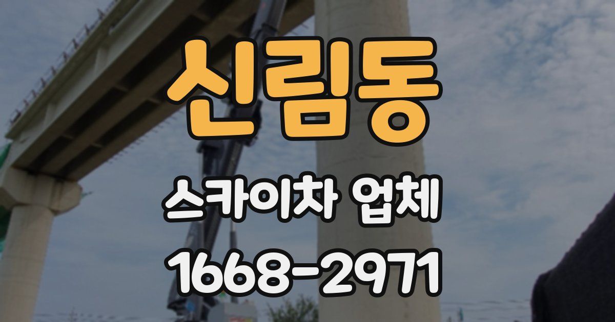 신림동 스카이차 업체