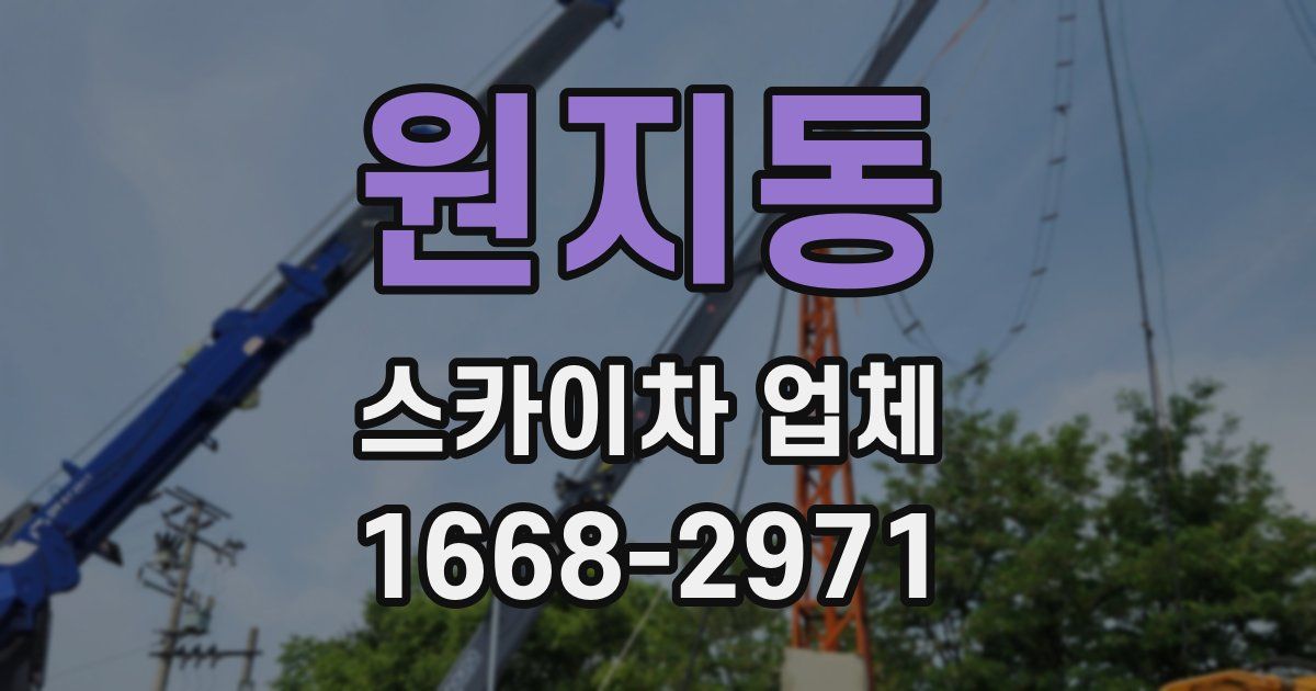 원지동 스카이차 업체