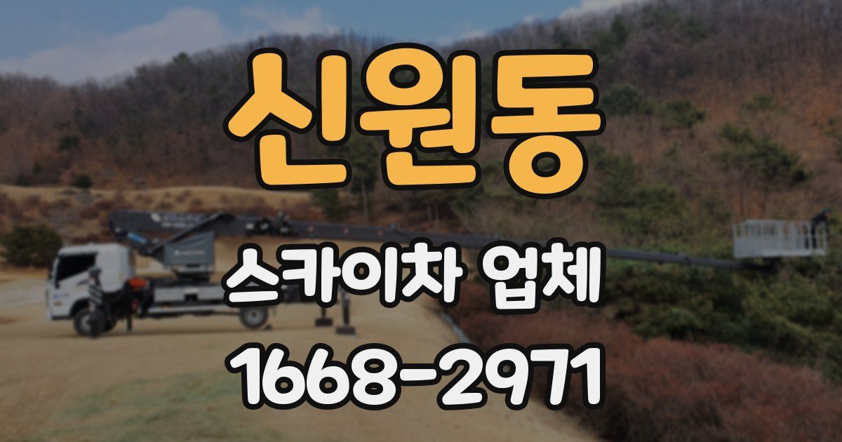 신원동 스카이차 업체