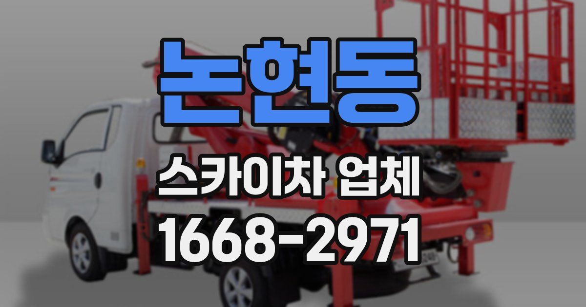 논현동 스카이차 업체