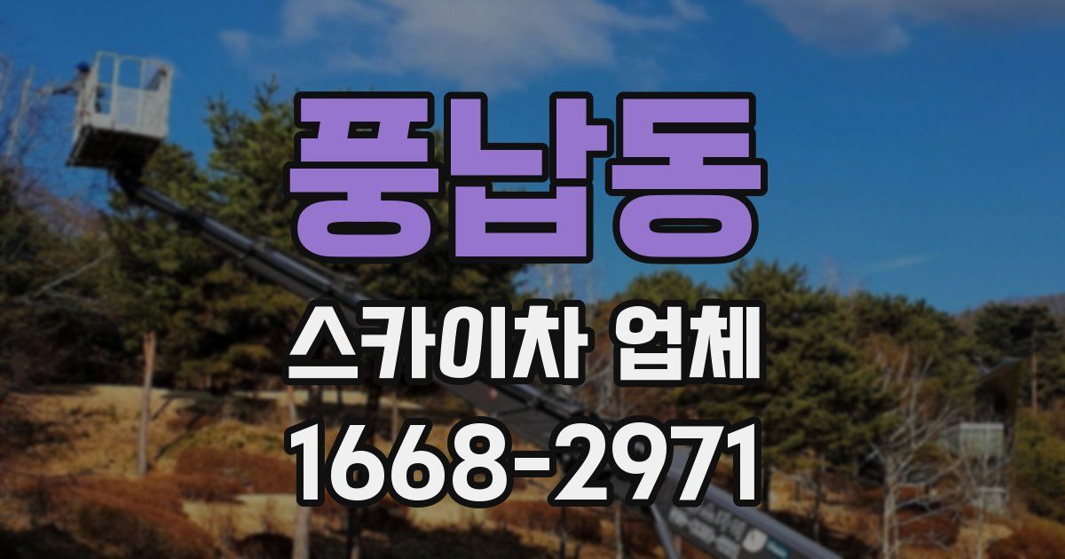 풍납동 스카이차 업체