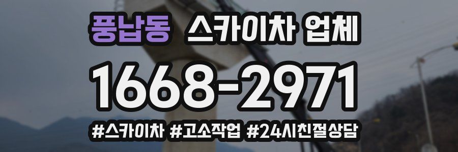 풍납동 스카이차 업체