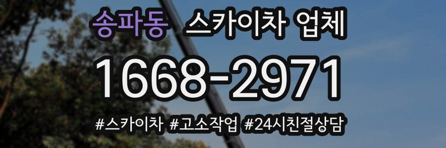 송파동 스카이차 업체