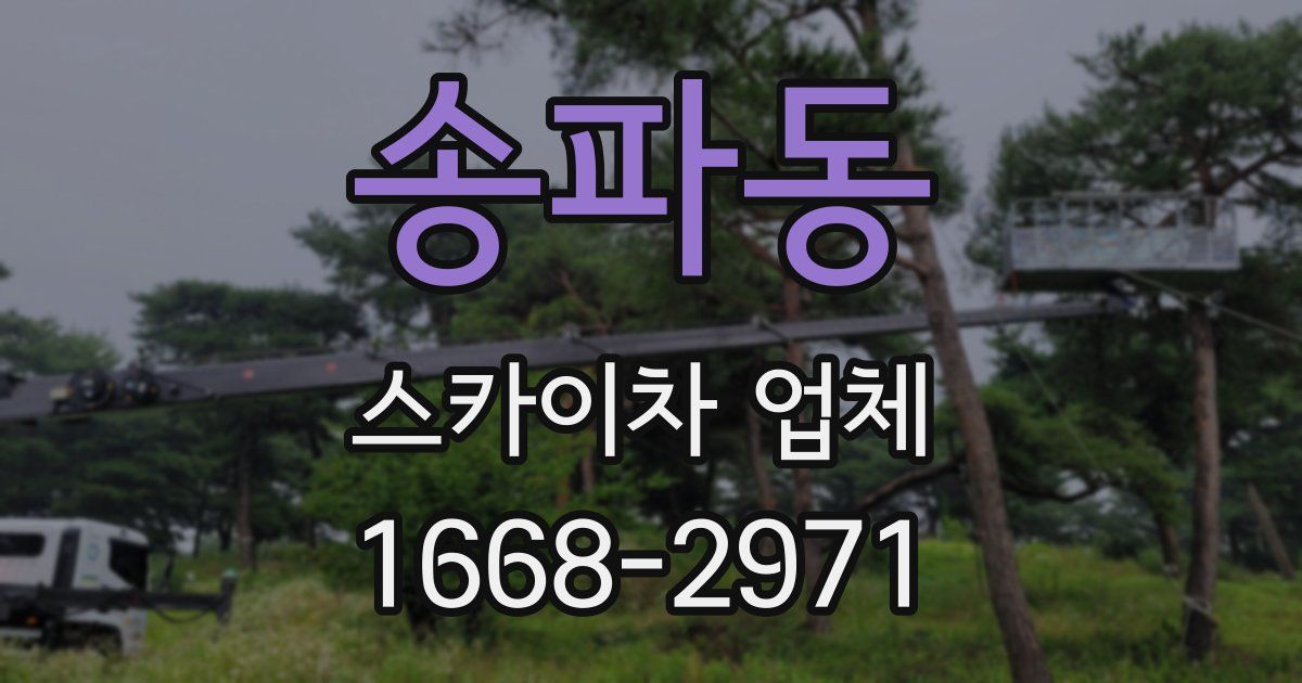 송파동 스카이차 업체