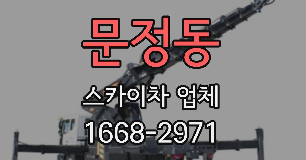 문정동 스카이차 업체