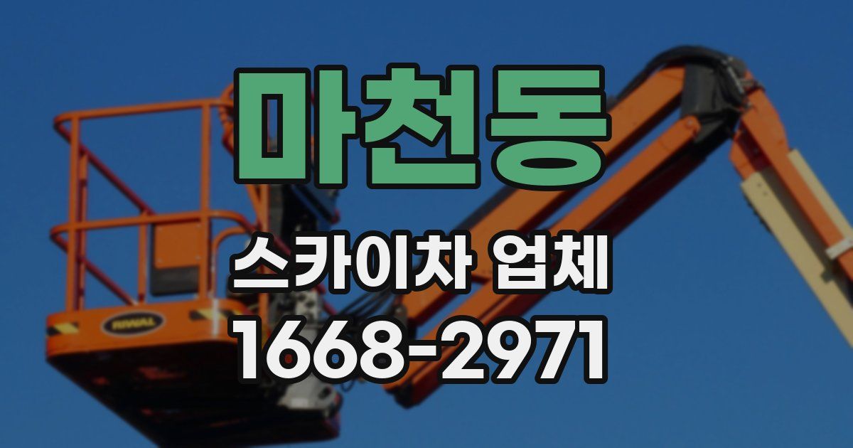 마천동 스카이차 업체