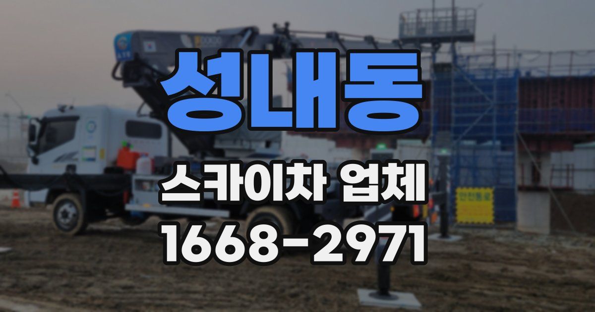 성내동 스카이차 업체