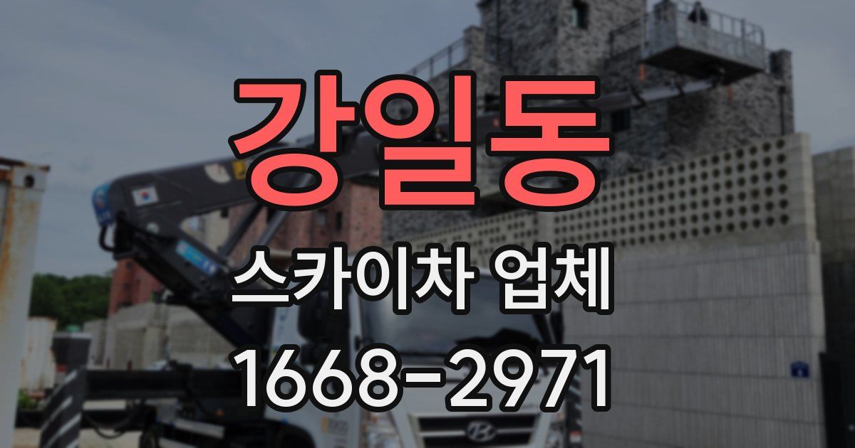 강일동 스카이차 업체