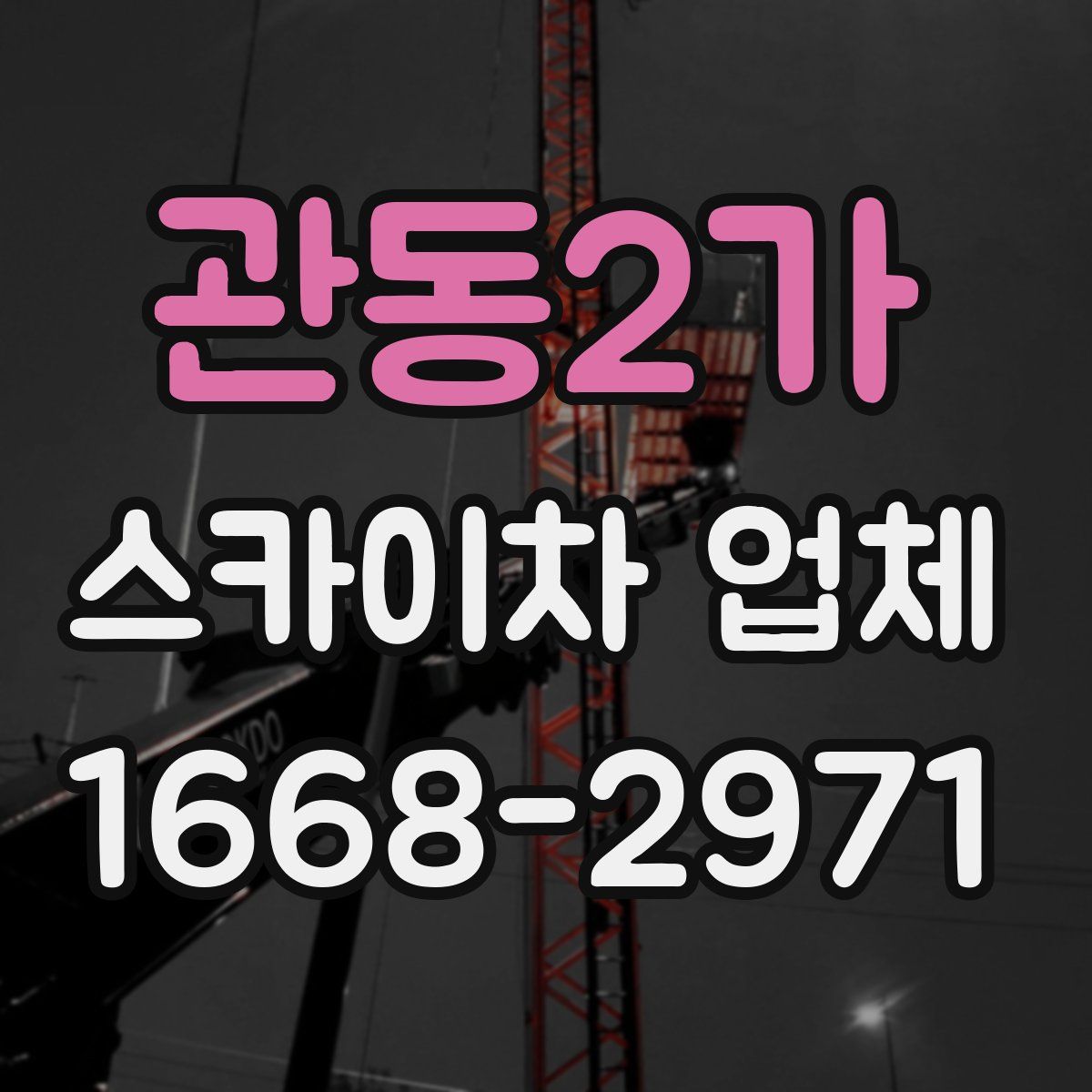 관동2가 스카이차 업체
