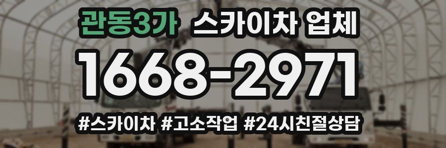 관동3가 스카이차 업체
