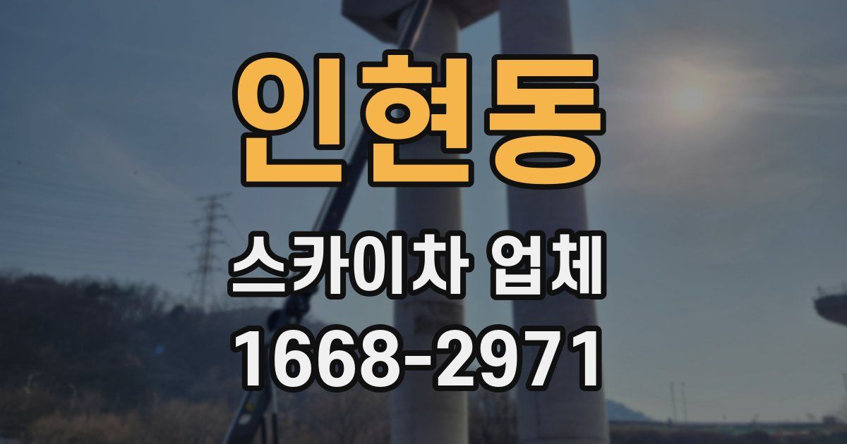 인현동 스카이차 업체