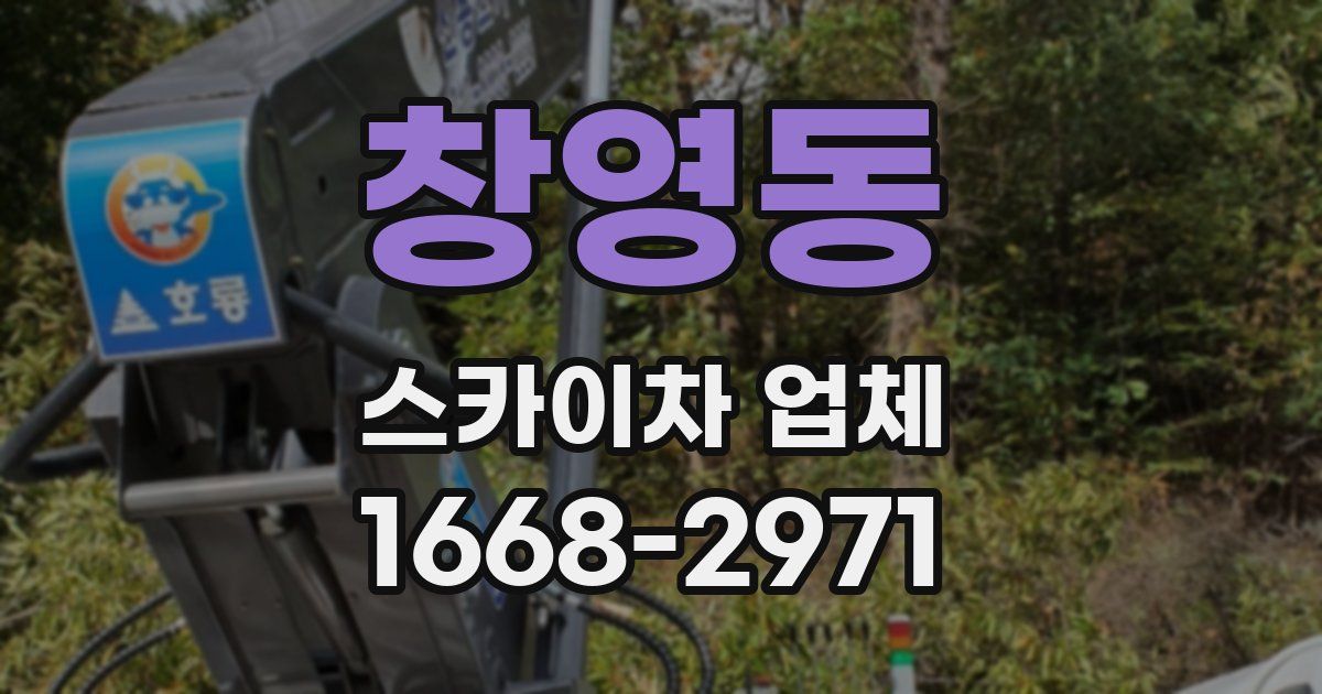 창영동 스카이차 업체