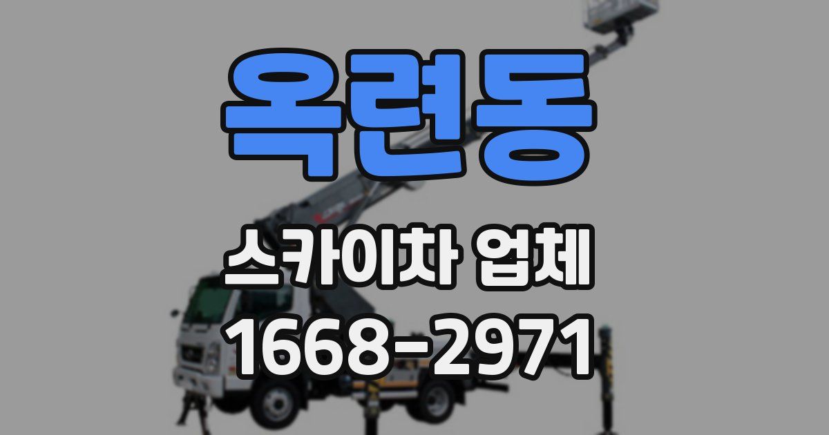 옥련동 스카이차 업체