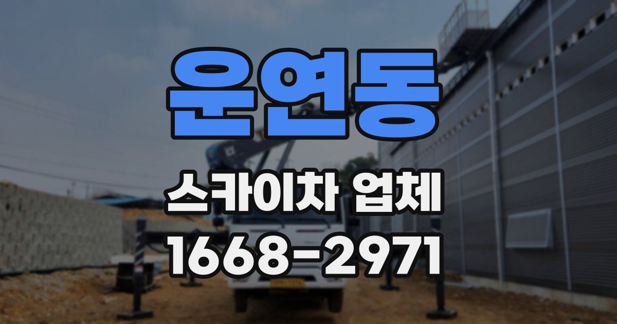 운연동 스카이차 업체