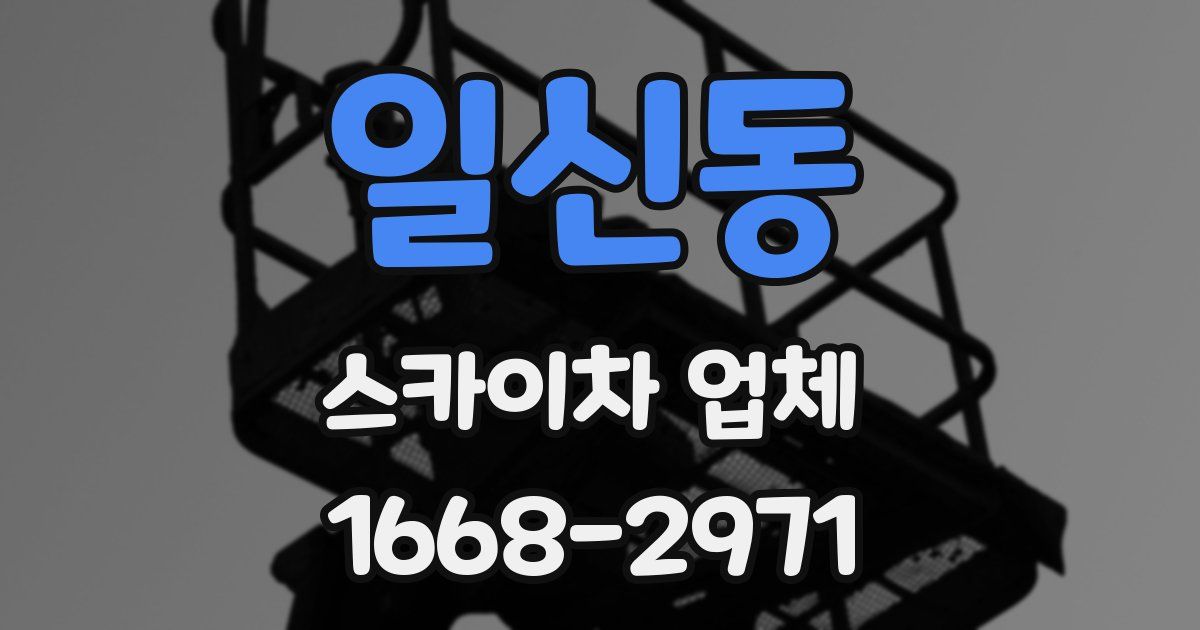 일신동 스카이차 업체
