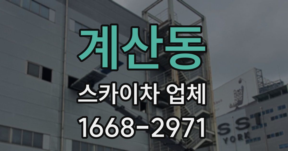 계산동 스카이차 업체