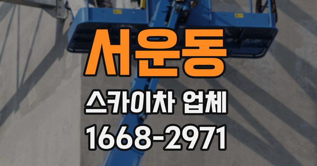 서운동 스카이차 업체