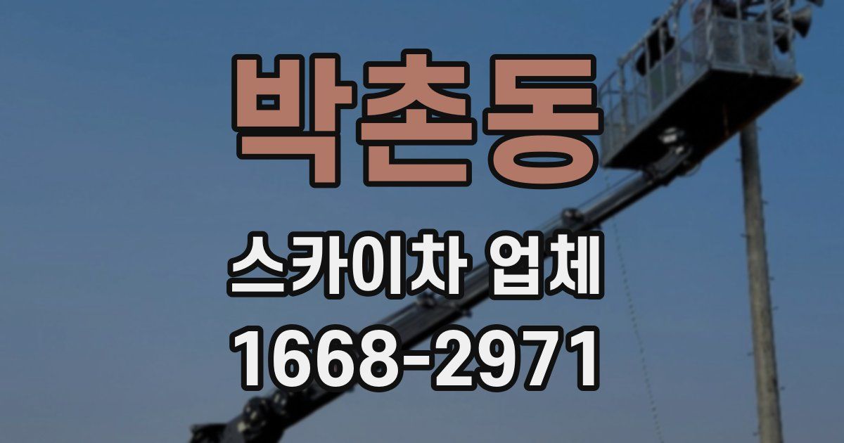 박촌동 스카이차 업체
