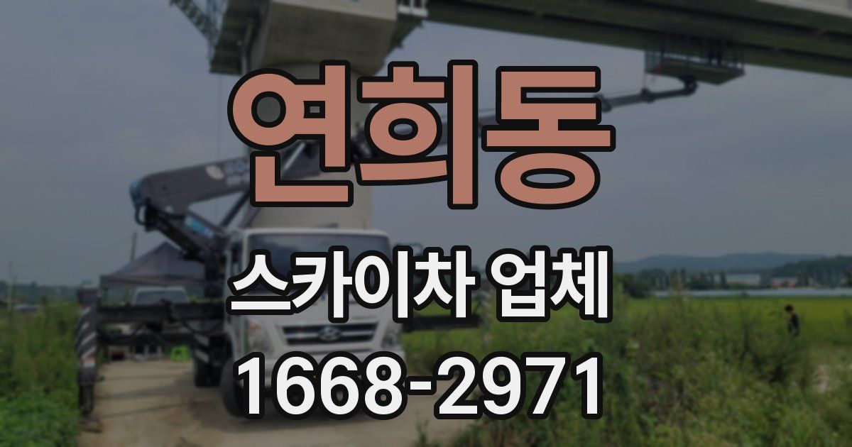 연희동 스카이차 업체