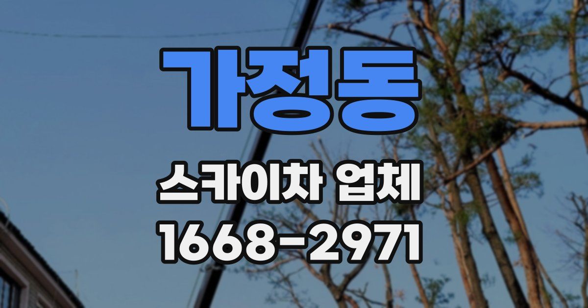 가정동 스카이차 업체